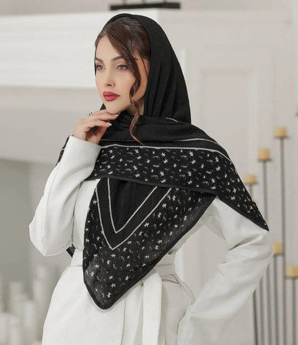 روسری نخ پیلیسه وارداتی قواره ۱۳۵
