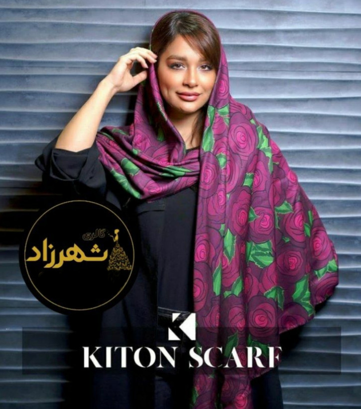 روسری نخی چهارفصل دور ریش قواره ۱۴۰برند kiton