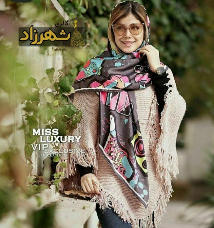 روسری نخی با جلوه ابریشمی چهار فصل قواره ۱۴۰
