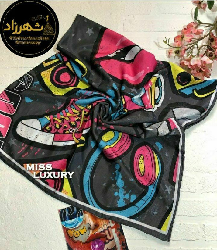 روسری نخی با جلوه ابریشمی چهار فصل قواره ۱۴۰